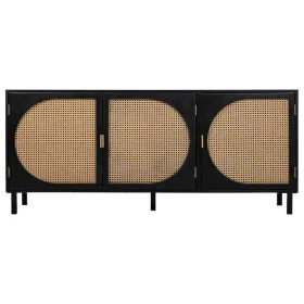 Credenza Alexandra House Living Nero Naturale Rattan Legno di paulownia 45 x 86 x 165 cm di Alexandra House Living, Credenze ...