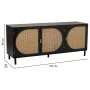 Credenza Alexandra House Living Nero Naturale Rattan Legno di paulownia 45 x 86 x 165 cm di Alexandra House Living, Credenze ...