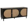 Credenza Alexandra House Living Nero Naturale Rattan Legno di paulownia 45 x 86 x 165 cm di Alexandra House Living, Credenze ...