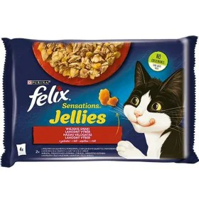 Comida para gato Purina Felix Sensations Frango Vitela Cenoura Tomate 4 x 85 g de Purina, Húmida - Ref: S9133487, Preço: 4,33...