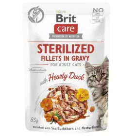 Aliments pour chat Brit Sterilized Canard 85 g de Brit, Humide - Réf : S9133983, Prix : 1,73 €, Remise : %