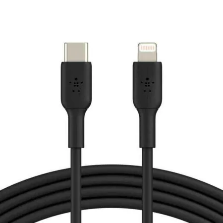 Câble USB-C vers Lightning Belkin CAA003BT1MBK Noir 1 m (1 Unité) de Belkin, Câbles USB - Réf : S9136598, Prix : 17,39 €, Rem...