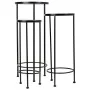 Flower Pot Stand Alexandra House Living Black Iron Tile 30 x 68 x 30 cm 3 Pieces by Alexandra House Living, Accessories - Ref...