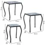 Soporte para Maceta Alexandra House Living Negro Hierro Azulejo 33 x 37 x 33 cm 3 Piezas de Alexandra House Living, Accesorio...