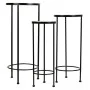 Flower Pot Stand Alexandra House Living Black Iron Tile 30 x 68 x 30 cm 3 Pieces by Alexandra House Living, Accessories - Ref...