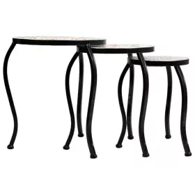 Flower Pot Stand Alexandra House Living Black Iron Tile 33 x 37 x 33 cm 3 Pieces by Alexandra House Living, Accessories - Ref...