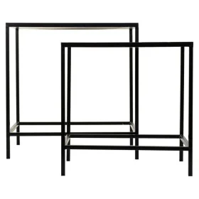 Flower Pot Stand Alexandra House Living Black Iron Tile 37 x 51 x 50 cm 2 Pieces by Alexandra House Living, Accessories - Ref...