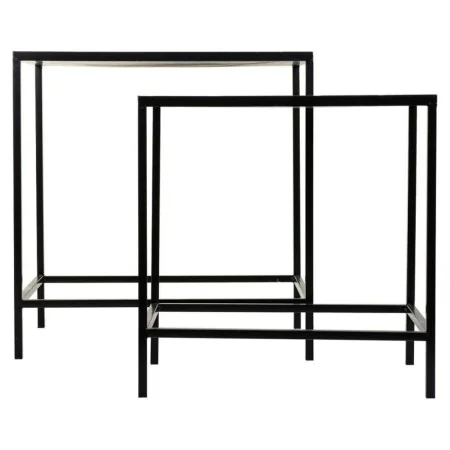 Flower Pot Stand Alexandra House Living Black Iron Tile 37 x 51 x 50 cm 2 Pieces by Alexandra House Living, Accessories - Ref...