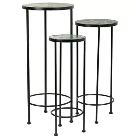 Flower Pot Stand Alexandra House Living Black Iron Tile 30 x 68 x 30 cm 3 Pieces by Alexandra House Living, Accessories - Ref...