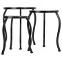 Flower Pot Stand Alexandra House Living Black Iron Tile 35 x 36 x 35 cm 3 Pieces by Alexandra House Living, Accessories - Ref...