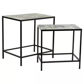 Soporte para Maceta Alexandra House Living Negro Hierro Azulejo 37 x 51 x 50 cm 2 Piezas de Alexandra House Living, Accesorio...