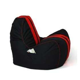 Puff GO GIFT Negro Rojo Oxford tejido antidesgarros Cuero ecológico 140 x 100 x 100 cm 140 x 100 cm de GO GIFT, Puffs - Ref: ...