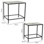 Flower Pot Stand Alexandra House Living Black Iron Tile 37 x 51 x 50 cm 2 Pieces by Alexandra House Living, Accessories - Ref...