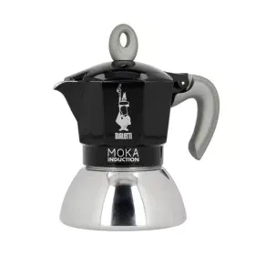 Cafetera Italiana Bialetti Moka Induction Negro Metal Acero Inoxidable Aluminio 100 ml 2 Tazas de Bialetti, Cafeteras italian...