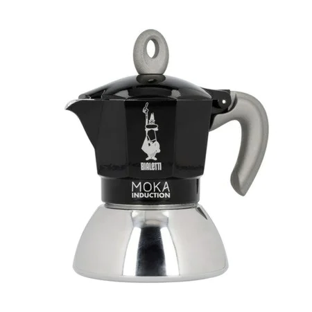 Cafetera Italiana Bialetti Moka Induction Negro Metal Acero Inoxidable Aluminio 100 ml 2 Tazas de Bialetti, Cafeteras italian...