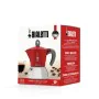 Cafeteira Italiana Bialetti Moka Induction Preto Vermelho Metal Aço inoxidável Alumínio 300 ml 6 Copos de Bialetti, Cafeteira...