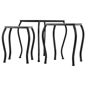 Flower Pot Stand Alexandra House Living Black Iron Tile 33 x 37 x 33 cm 3 Pieces by Alexandra House Living, Accessories - Ref...