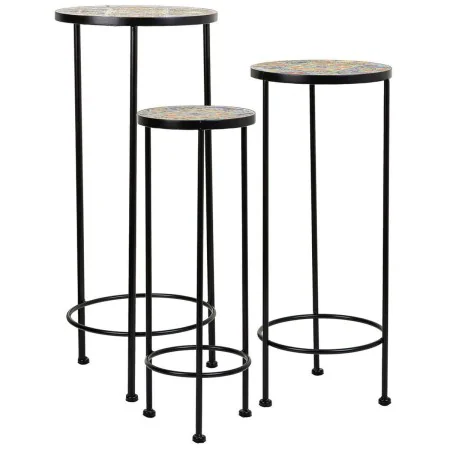 Soporte para Maceta Alexandra House Living Negro Hierro Azulejo 30 x 68 x 30 cm 3 Piezas de Alexandra House Living, Accesorio...