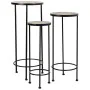 Flower Pot Stand Alexandra House Living Black Iron Tile 30 x 68 x 30 cm 3 Pieces by Alexandra House Living, Accessories - Ref...