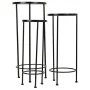 Flower Pot Stand Alexandra House Living Black Iron Tile 30 x 68 x 30 cm 3 Pieces by Alexandra House Living, Accessories - Ref...