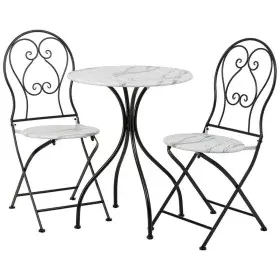 Ensemble Table + 2 Chaises Alexandra House Living Blanc Noir 60 x 75 x 60 cm de Alexandra House Living, Salons de jardin - Ré...