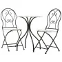 Table set with 2 chairs Alexandra House Living White Black 60 x 75 x 60 cm by Alexandra House Living, Garden Furniture Sets -...