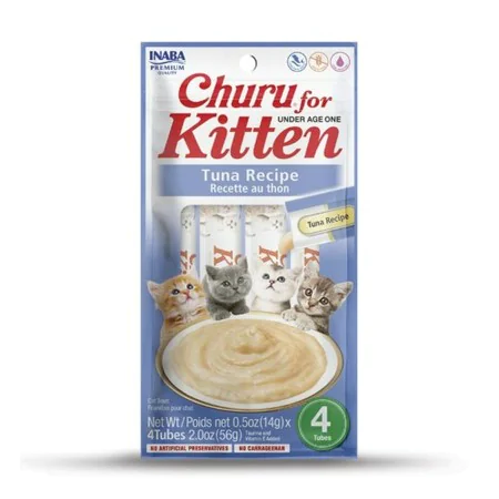 Snack for Cats Inaba Churu for Kitten Tuna 4 x 14 g by Inaba, Treats - Ref: S9142317, Price: 3,33 €, Discount: %