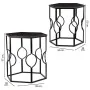 Set of 2 tables Alexandra House Living Black Iron MDF Wood 39 x 57 x 39 cm by Alexandra House Living, Tables - Ref: D1632245,...