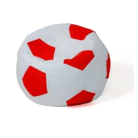 Pouffe GO GIFT White Red Oxford Football by GO GIFT, Footstools - Ref: S9142994, Price: 49,68 €, Discount: %