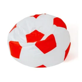 Puff GO GIFT Weiß Rot Oxford Fussball von GO GIFT, Sitzsäcke - Ref: S9142995, Preis: 71,22 €, Rabatt: %