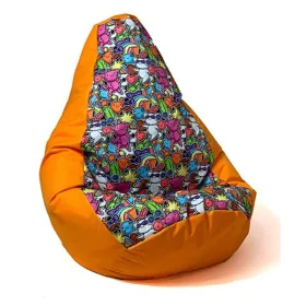 Pouf GO GIFT Orange 130 x 90 cm Poire de GO GIFT, Fauteuils poire - Réf : S9143119, Prix : 74,66 €, Remise : %