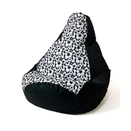 Pouf GO GIFT Blanc Noir 105 x 80 cm Poire de GO GIFT, Fauteuils poire - Réf : S9143147, Prix : 56,25 €, Remise : %