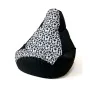 Pouf GO GIFT Blanc Noir 130 x 90 cm Poire de GO GIFT, Fauteuils poire - Réf : S9143148, Prix : 78,29 €, Remise : %