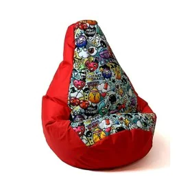 Pouf GO GIFT Rouge 105 x 80 cm Poire de GO GIFT, Fauteuils poire - Réf : S9143156, Prix : 56,95 €, Remise : %