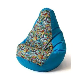 Pouf GO GIFT Bleu 140 x 100 cm Poire de GO GIFT, Fauteuils poire - Réf : S9143161, Prix : 94,99 €, Remise : %