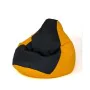 Pouf GO GIFT Jaune Noir 105 x 80 cm Poire de GO GIFT, Fauteuils poire - Réf : S9143204, Prix : 52,45 €, Remise : %