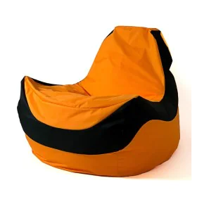 Pouffe GO GIFT Black Orange Oxford tejido antidesgarros 140 x 100 x 100 cm 140 x 100 cm by GO GIFT, Footstools - Ref: S914325...