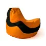 Puff GO GIFT Negro Naranja Oxford tejido antidesgarros 140 x 100 x 100 cm 140 x 100 cm de GO GIFT, Puffs - Ref: S9143255, Pre...