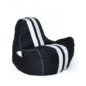 Puff GO GIFT Blanco Negro Oxford tejido antidesgarros 140 x 100 x 100 cm 140 x 100 cm de GO GIFT, Puffs - Ref: S9143256, Prec...