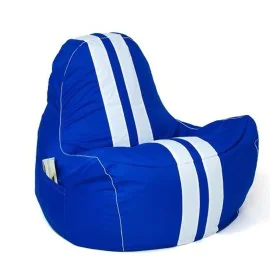 Pouf GO GIFT Bleu Blanc Oxford tejido antidesgarros 140 x 100 x 100 cm 140 x 100 cm de GO GIFT, Poufs - Réf : S9143259, Prix ...