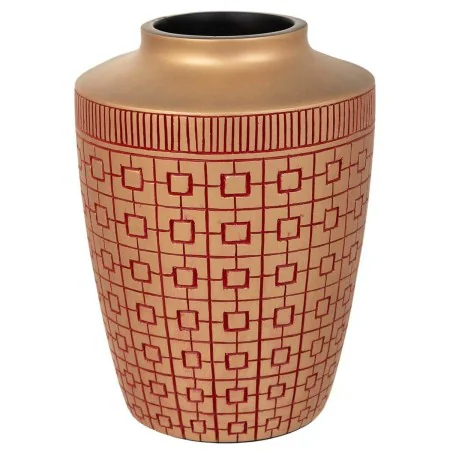 Vaso Alexandra House Living Rosso Dorato Poliresina 18 x 24 x 18 cm di Alexandra House Living, Vasi - Rif: D1632272, Prezzo: ...