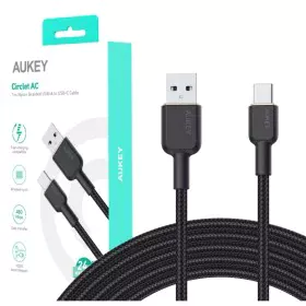 Cable USB-C a USB Aukey CB-NAC1 Negro 1 m de Aukey, Cables USB - Ref: S9144823, Precio: 9,62 €, Descuento: %