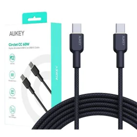 Câble USB-C Aukey CB-NCC1 Noir 1 m de Aukey, Câbles USB - Réf : S9145555, Prix : 9,66 €, Remise : %