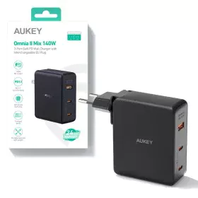 Wall Charger Aukey PA-B7O Black 140 W by Aukey, Chargers - Ref: S9145614, Price: 78,43 €, Discount: %