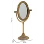 Specchio con Supporto Alexandra House Living Oro Resina 9 x 30 x 17 cm di Alexandra House Living, Specchi da tavolo - Rif: D1...