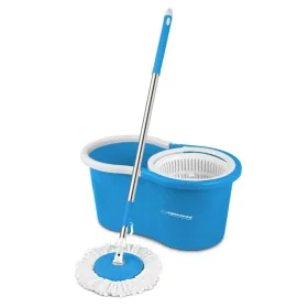 Mop with Bucket Esperanza EHS005 Azzurro Bianco Microfibra di Esperanza, Lavapavimenti e moci - Rif: S9148944, Prezzo: 10,64 ...