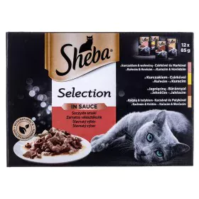 Cat food Sheba Selection in Sauce Chicken Turkey Veal Lamb 85 g by Sheba, Wet - Ref: S9159066, Price: 9,20 €, Discount: %