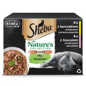 Comida para gato Sheba Nature's Collection Mix Frango Salmão 8 x 85 g de Sheba, Húmida - Ref: S9159796, Preço: 6,73 €, Descon...