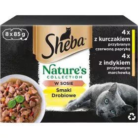 Aliments pour chat Sheba Nature's Collection Poultry Flavors Poulet Dinde 8 x 85 g de Sheba, Humide - Réf : S9159797, Prix : ...