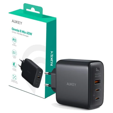 Carregador de Parede Aukey PA-B6T Preto 65 W (1 Unidade) de Aukey, Carregadores - Ref: S9164207, Preço: 45,73 €, Desconto: %